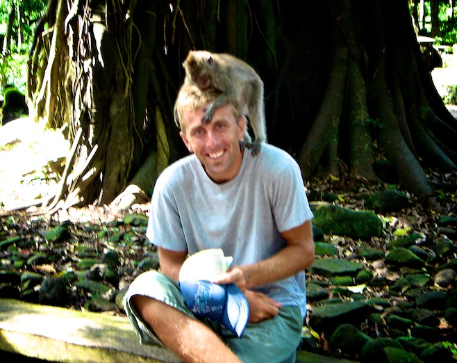 Monkey on Pat's Head